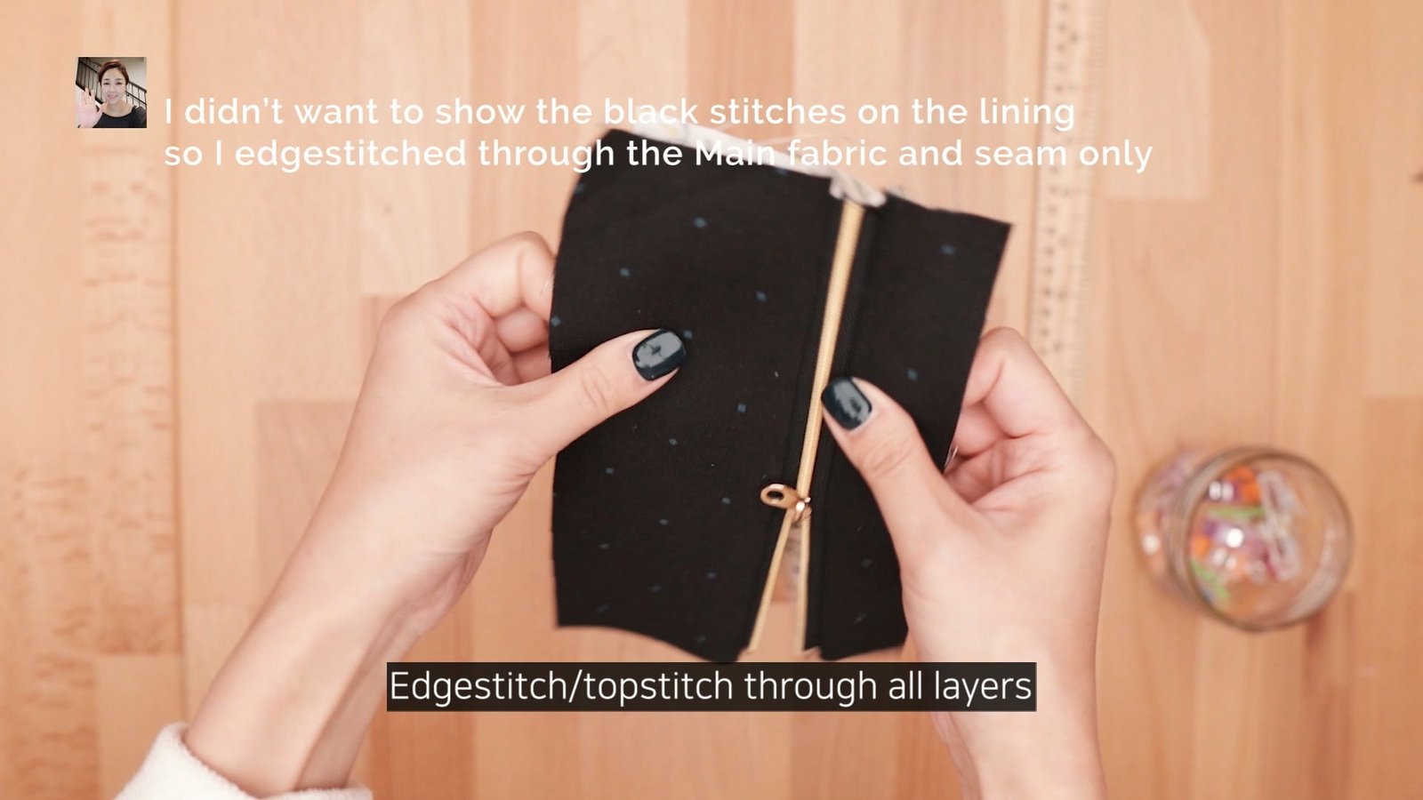 Fennel Fanny Pack from Sarah Kirsten Bias Binding Method Sew Along