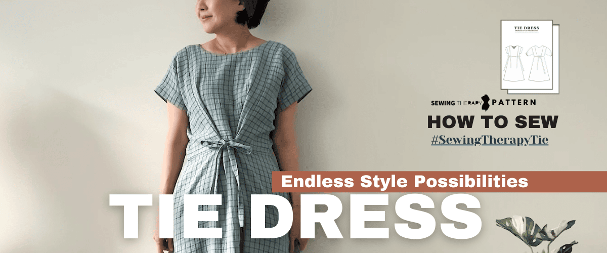 This Easy-To-Make Tie Dress Gives You Endless Style Possibilities | Sewing Therapy PDF Pattern