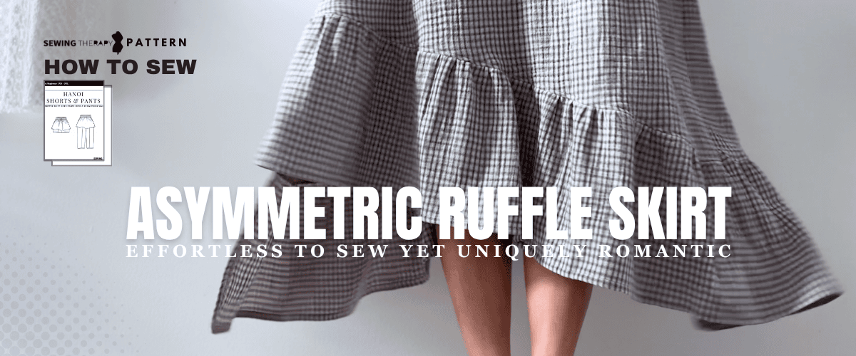 An Easy Yet Unique Skirt You Can Sew in an Afternoon | Asymmetric Ruffle Skirt (Sewing Therapy)